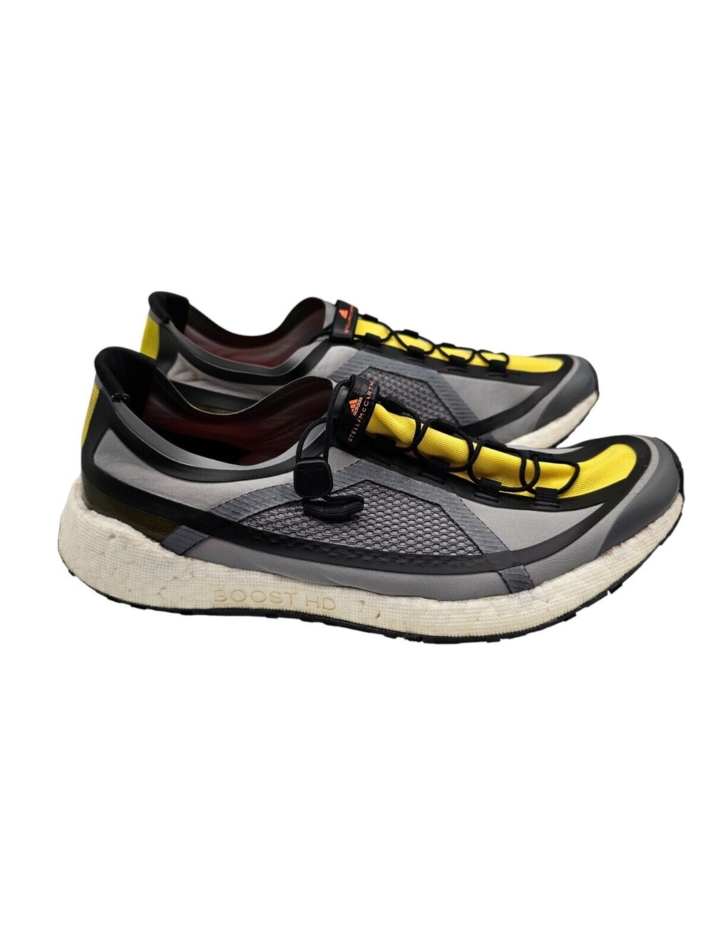 Adidas by Stella McCartney Womens Sz 8.5 Pulseboost HD running shoes Yellow Gray - Picture 3 of 7